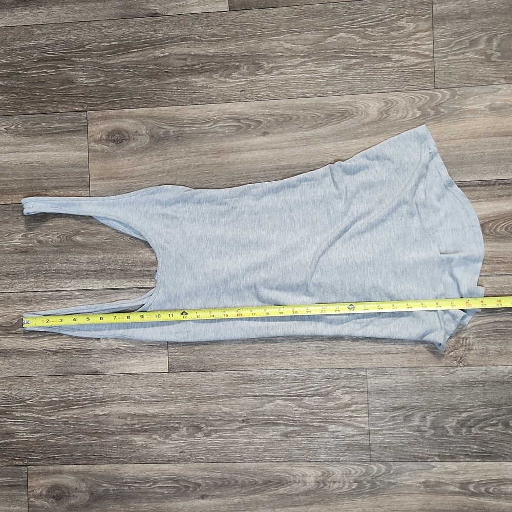 Athleta S Knit Criss Cross Tunic Tank Top- Gray Size Medium - Picture 6 of 9